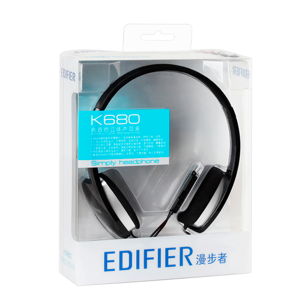 Edifier K680 时尚耳罩式电脑耳机 - 适合游戏和音乐 - 黑色
